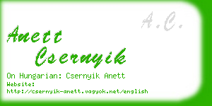 anett csernyik business card